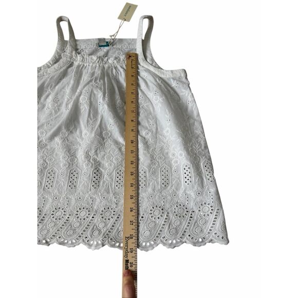 Sundance Tank Top Eyelet Boho Cotton White Medium - Picture 6 of 7